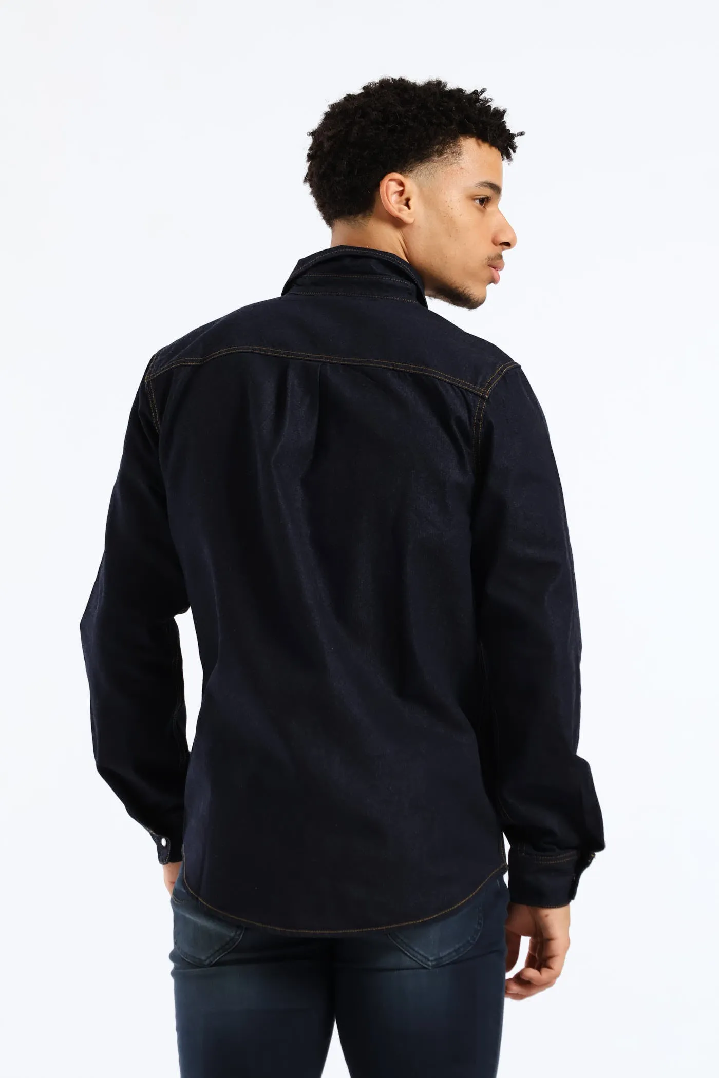 Lazy Denim Long Sleeve Shirt - Dark Indigo sold by Edgars product image thumbnail 5