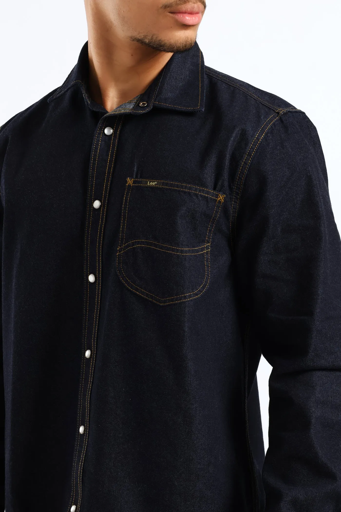 Lazy Denim Long Sleeve Shirt - Dark Indigo sold by Edgars product image thumbnail 2