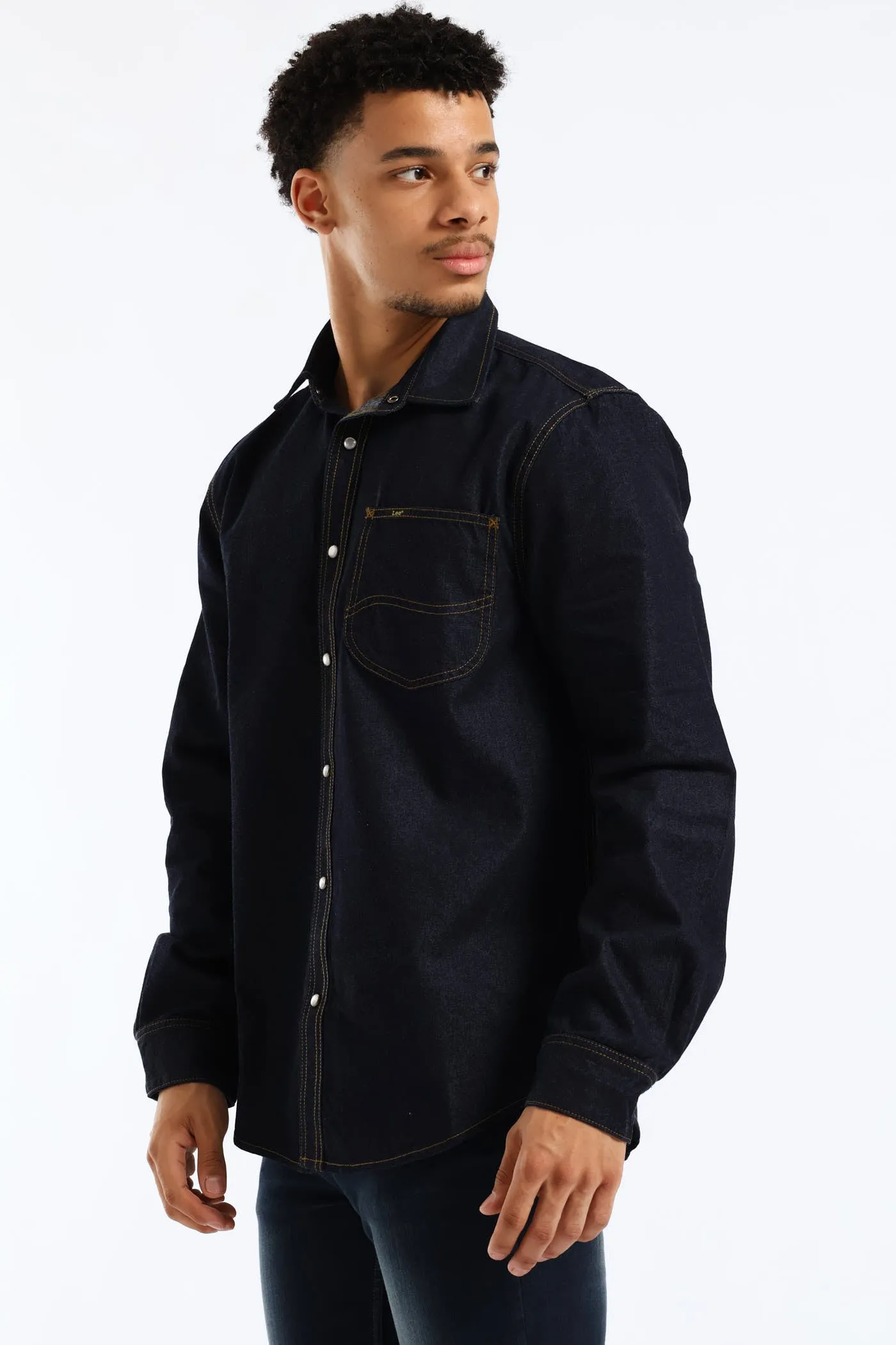 Lazy Denim Long Sleeve Shirt - Dark Indigo sold by Edgars product image thumbnail 4