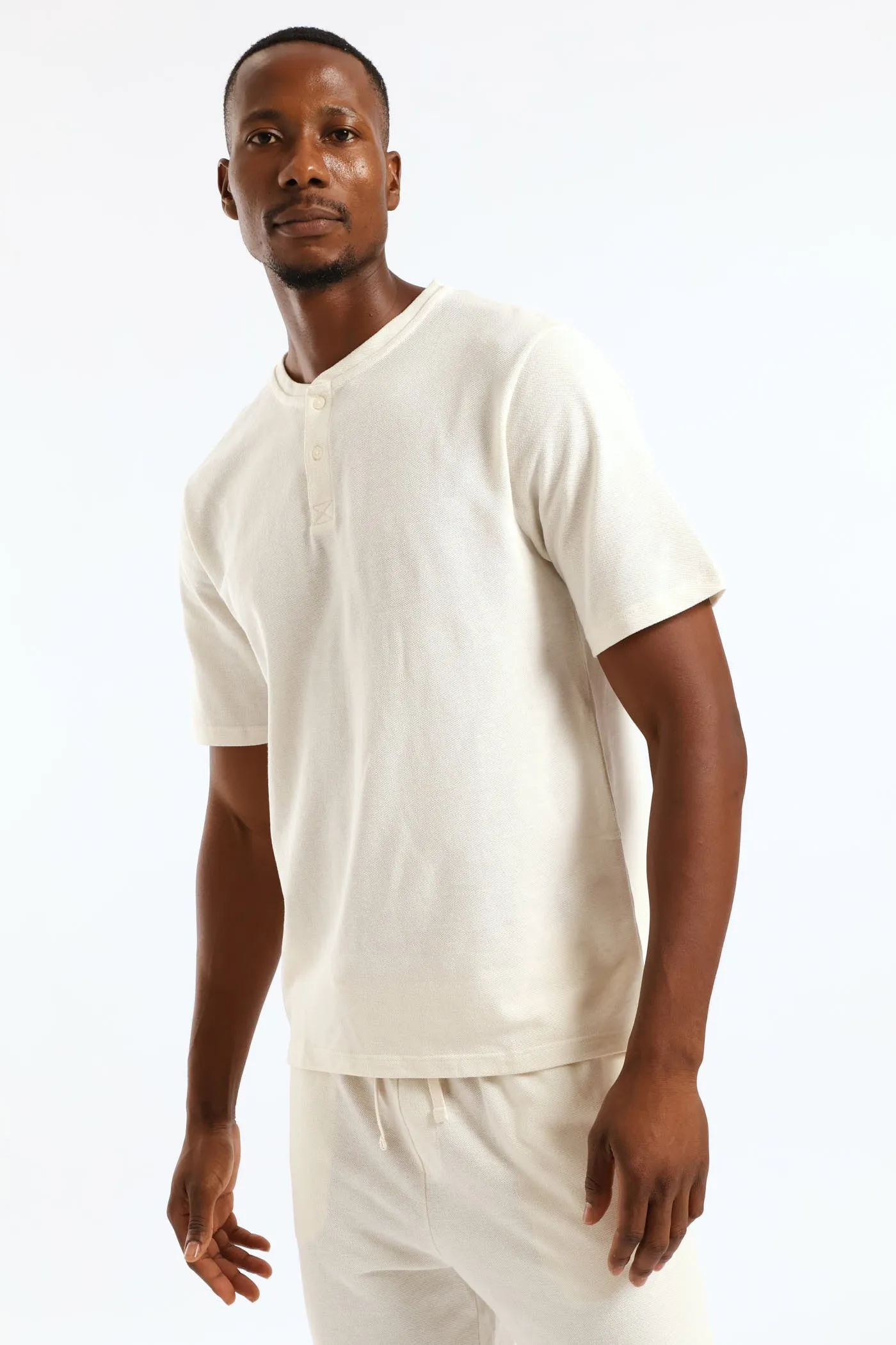 Marshmallow Henley Pyjama Top - Cream sold by Edgars product image thumbnail 3