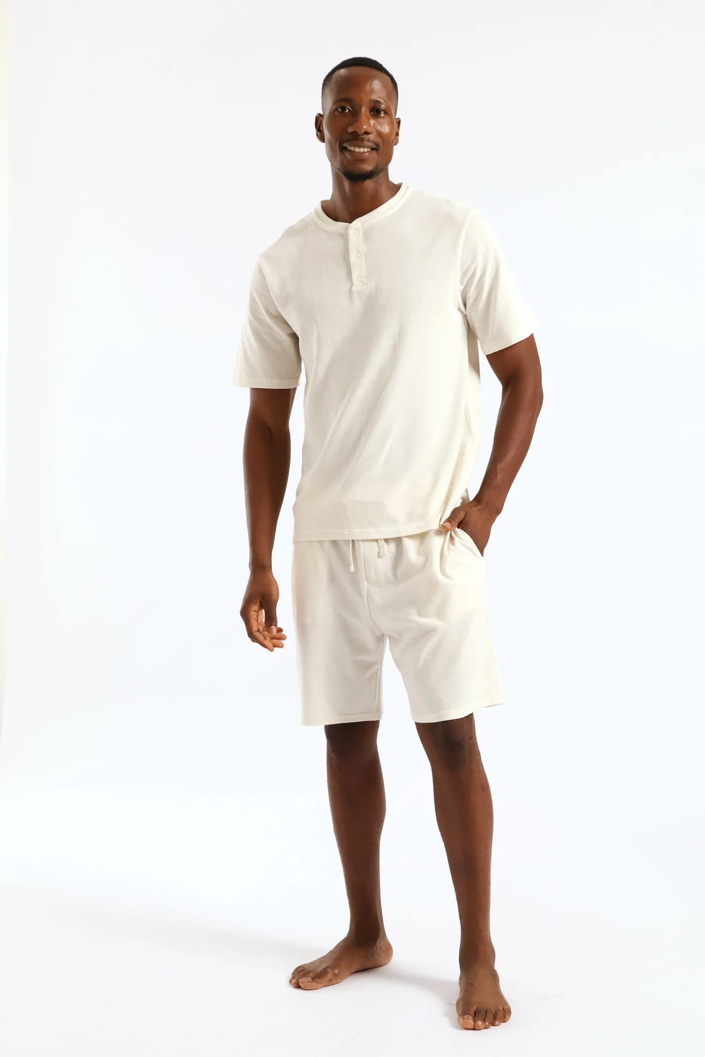 Marshmallow Henley Pyjama Top - Cream sold by Edgars product image thumbnail 2