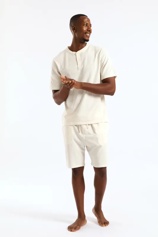 Marshmallow Pyjama Shorts - Cream sold by Edgars