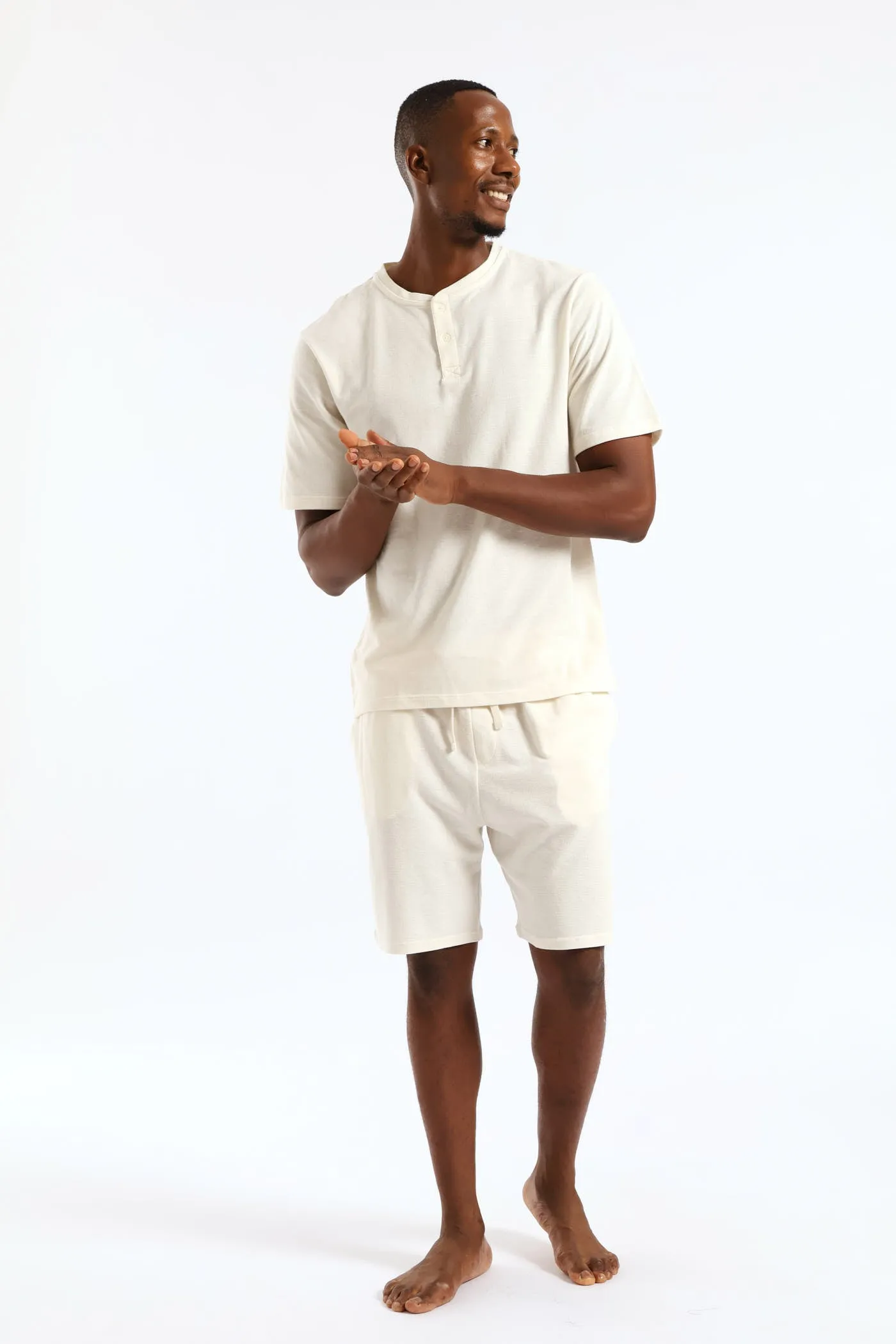 Marshmallow Pyjama Shorts - Cream sold by Edgars