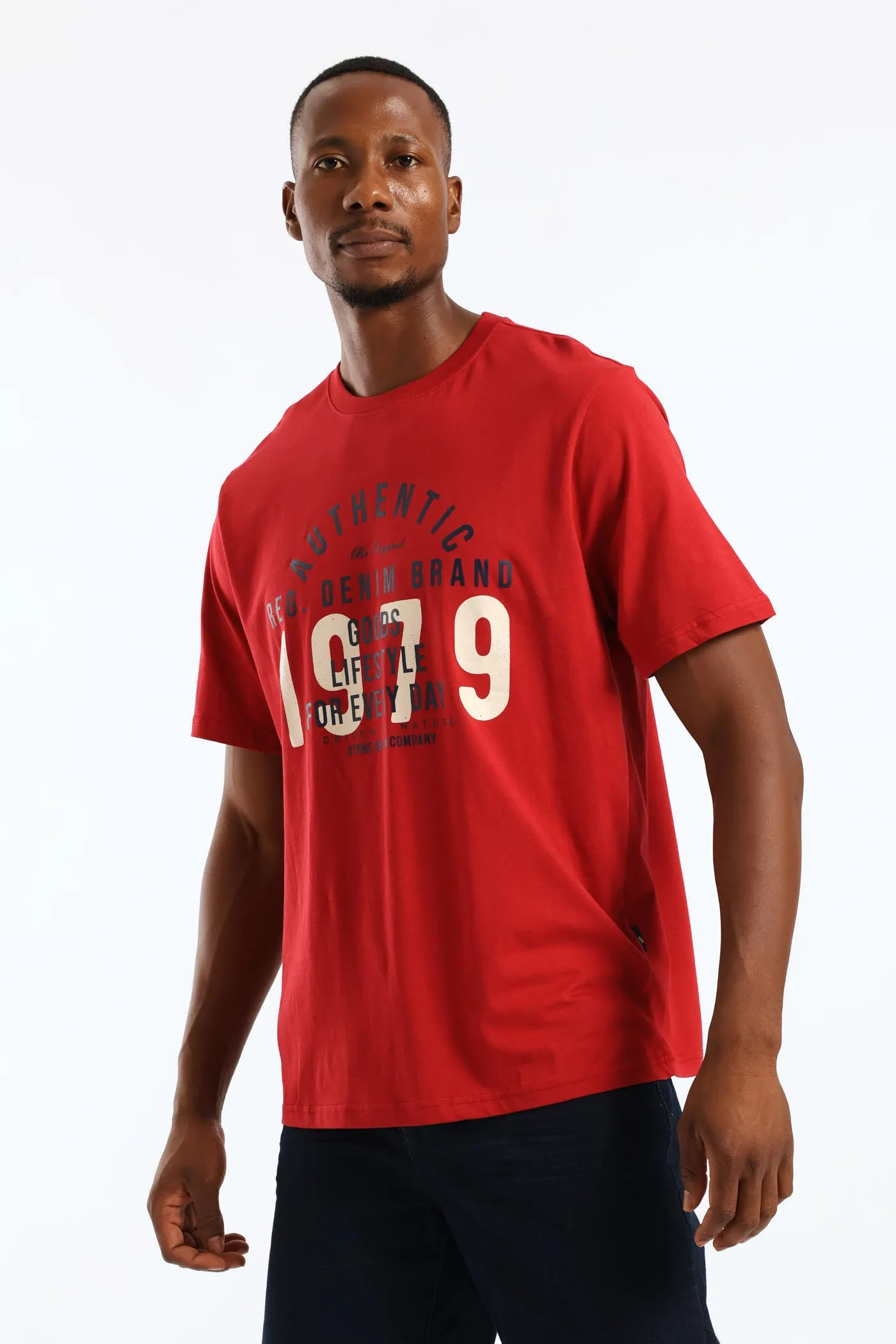 Authentic Print Tee - Dark Red sold by Edgars product image thumbnail 5
