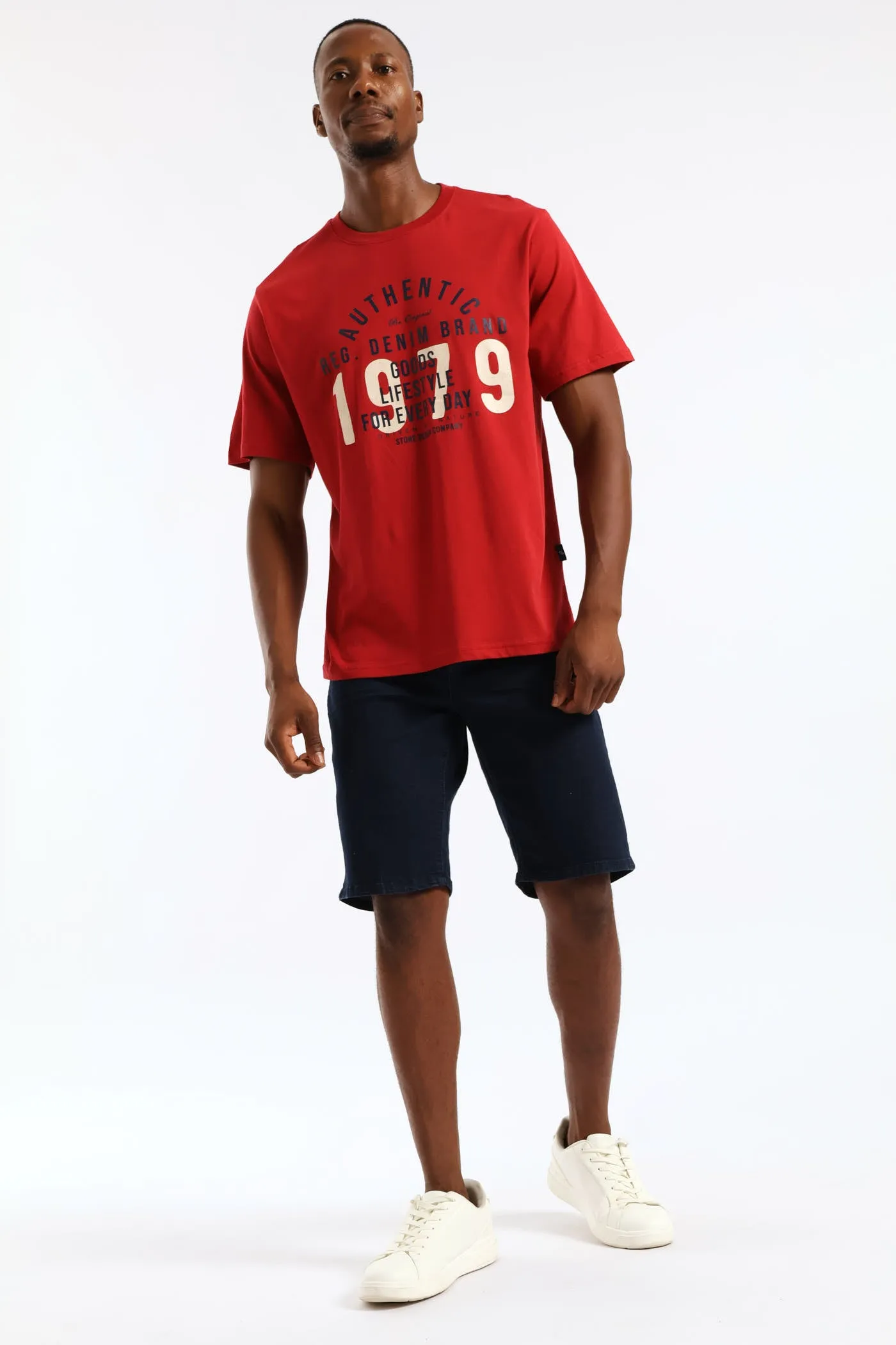 Denim Short - Blue/Black sold by Edgars