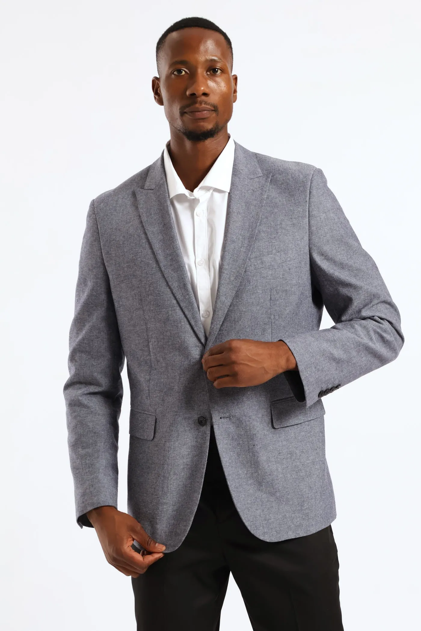 Regular Fit Textured Blazer - Blue sold by Edgars