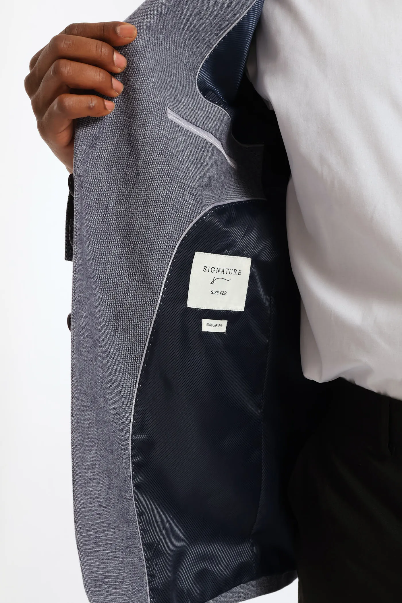 Regular Fit Textured Blazer - Blue sold by Edgars product image thumbnail 5