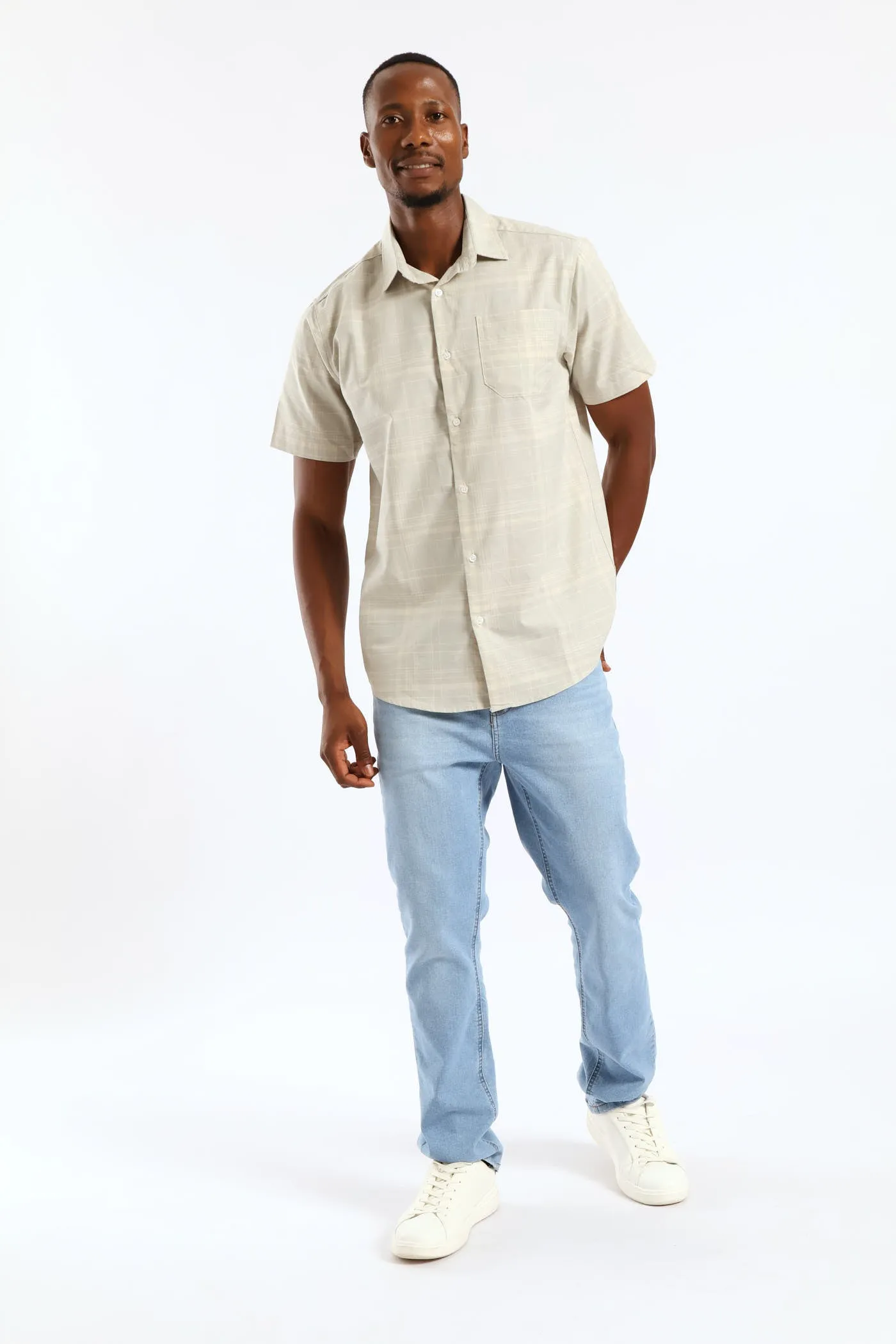 Surf Int Check Resort Shirt - Stone sold by Edgars product image thumbnail 5