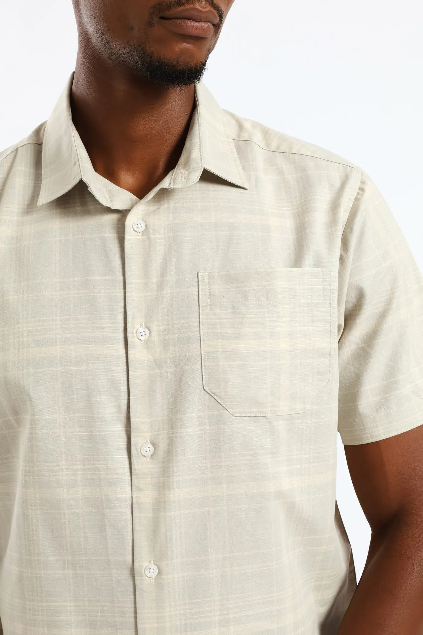 Surf Int Check Resort Shirt - Stone sold by Edgars product image thumbnail 2