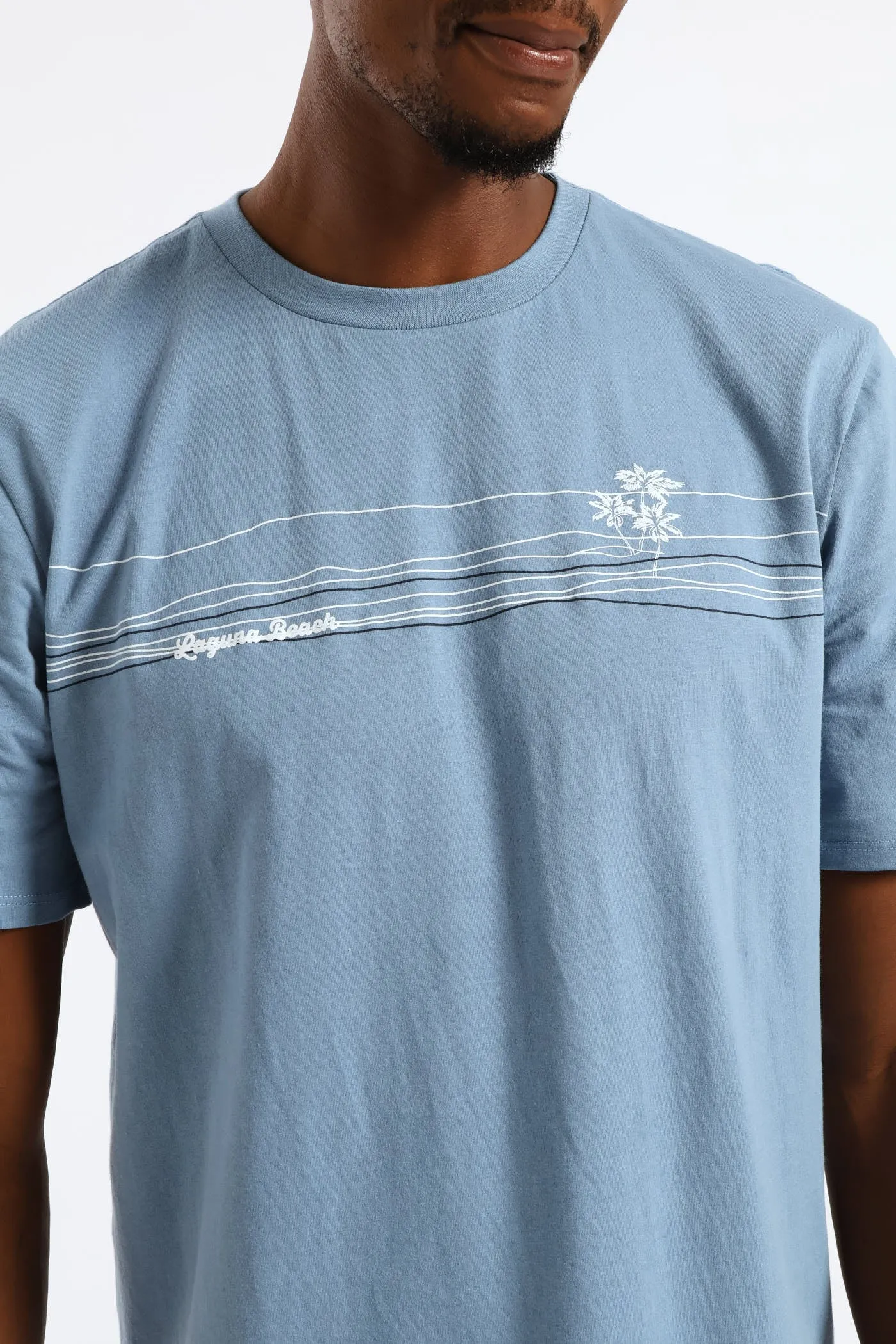 Laguna Beach Print Tee - Steel Blue sold by Edgars product image thumbnail 2
