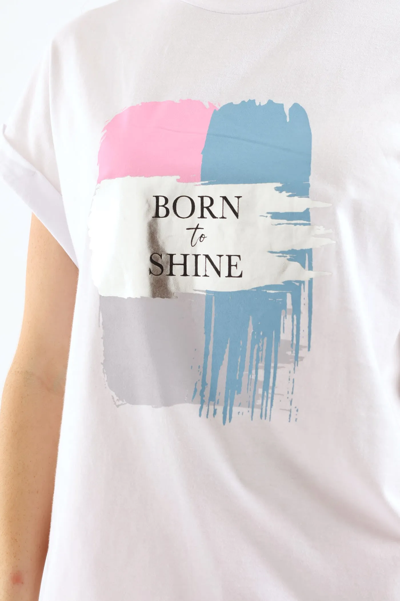 Born To Shine Foil Muscle Tee - White sold by Edgars product image thumbnail 2