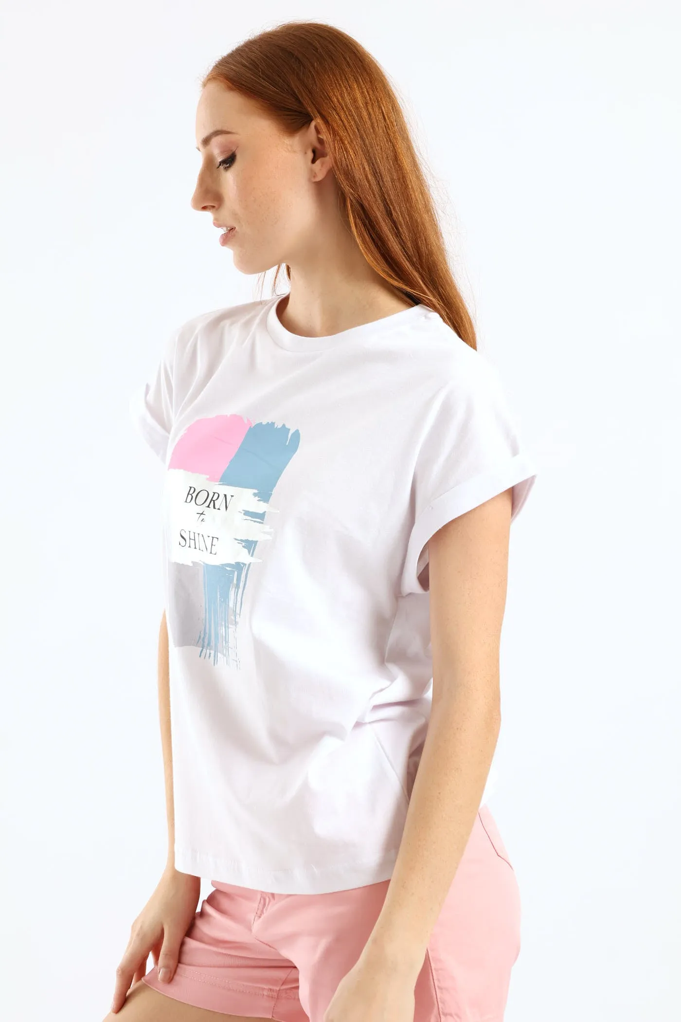 Born To Shine Foil Muscle Tee - White sold by Edgars product image thumbnail 3