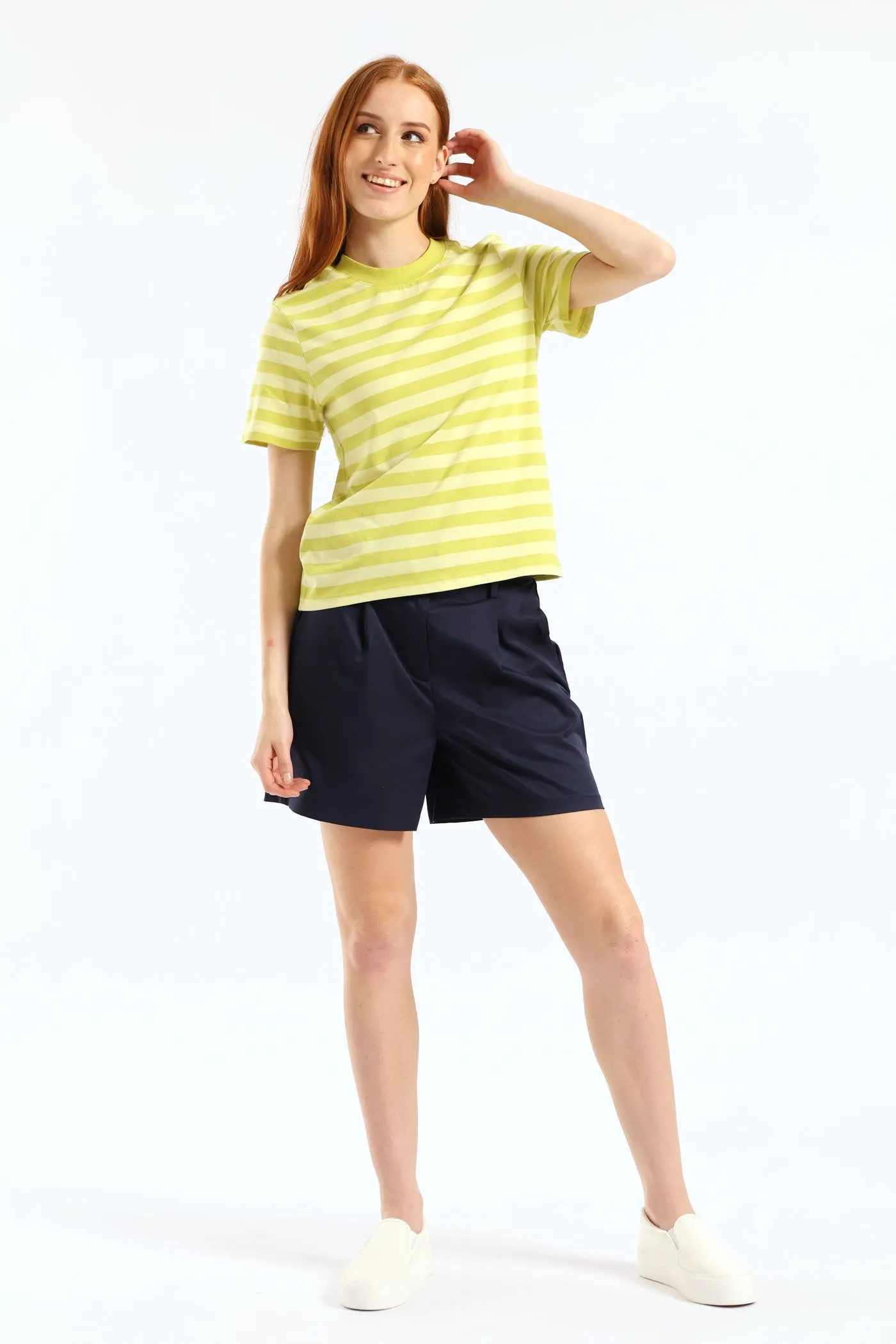 Stripe Boxy Tee - Chartreuse sold by Edgars product image thumbnail 2