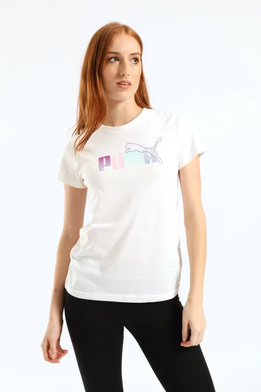 Graphic Stacked Tee - White sold by Edgars