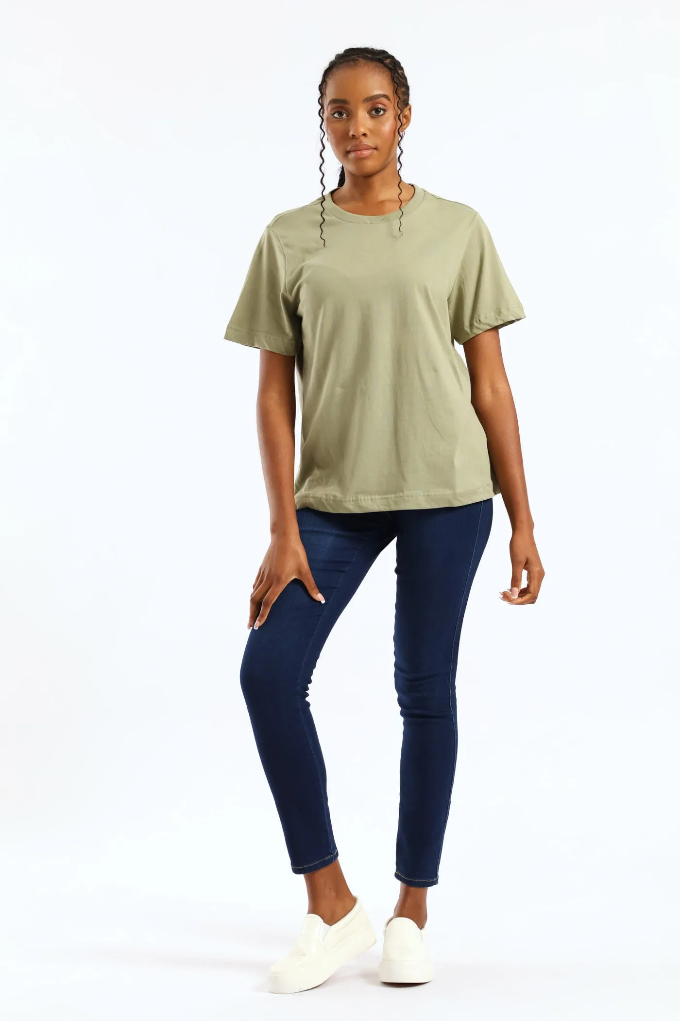 Cotton Boxy Tee - Swamp Green sold by Edgars product image thumbnail 2