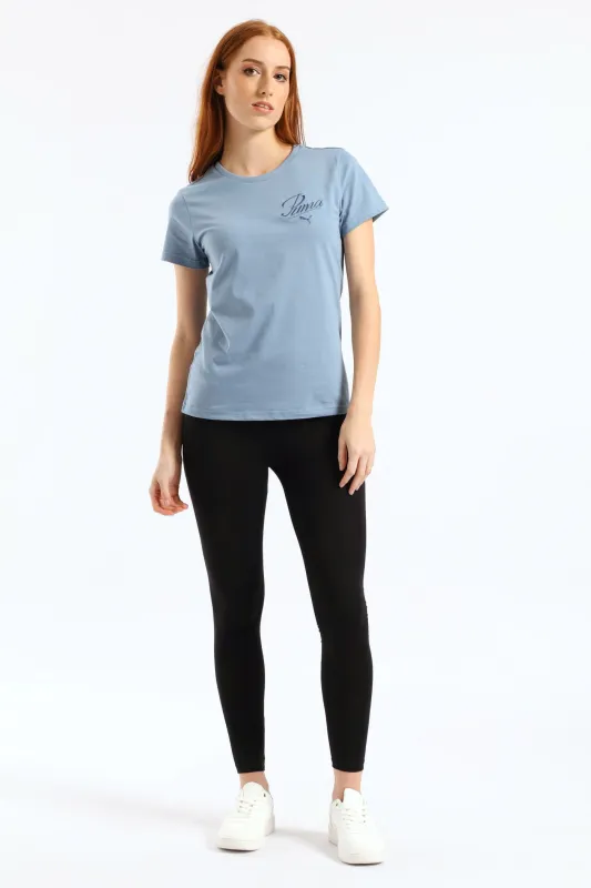 Essential Script Tee - Blue sold by Edgars