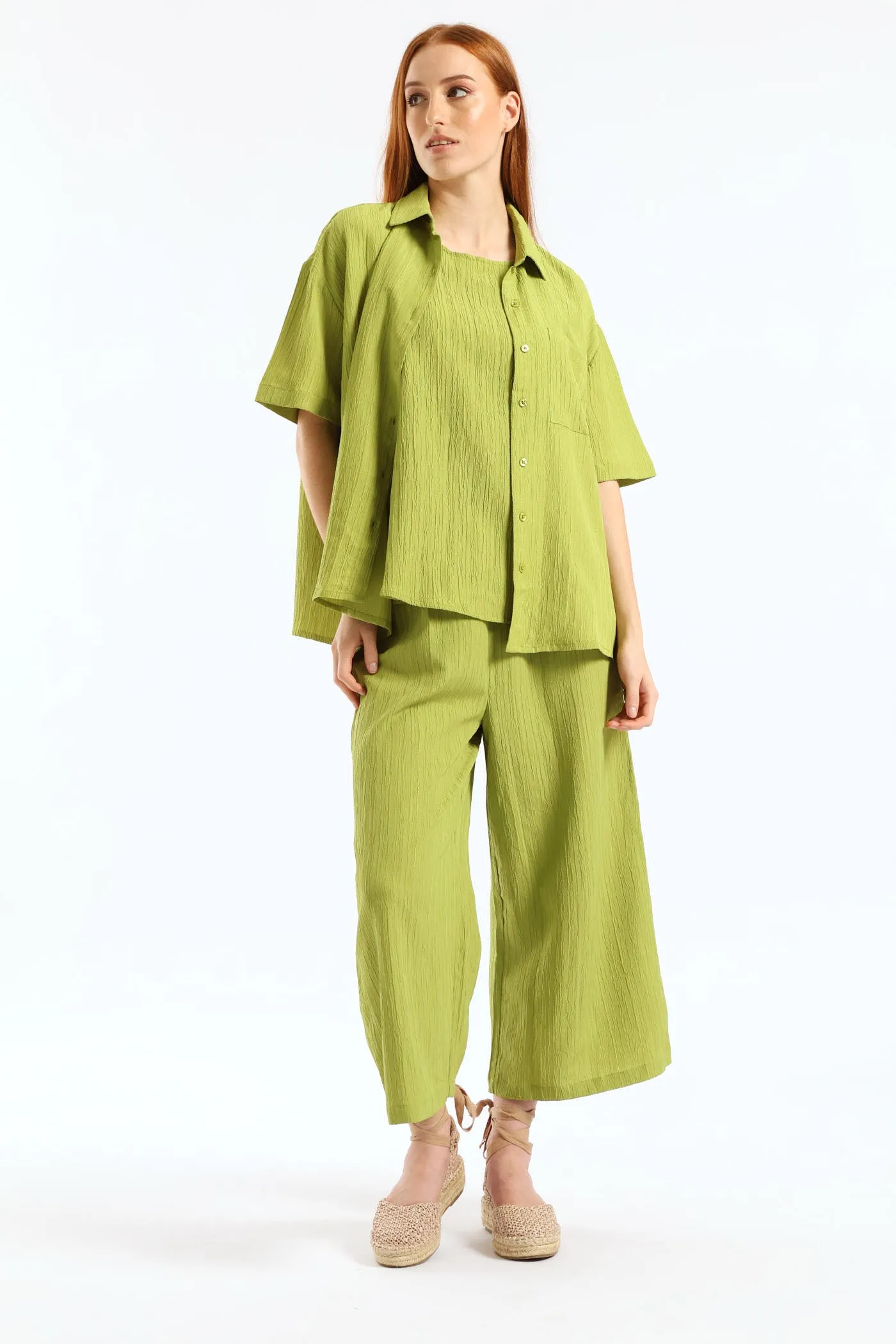 Crinkle Shirt - Chartreuse sold by Edgars product image thumbnail 2