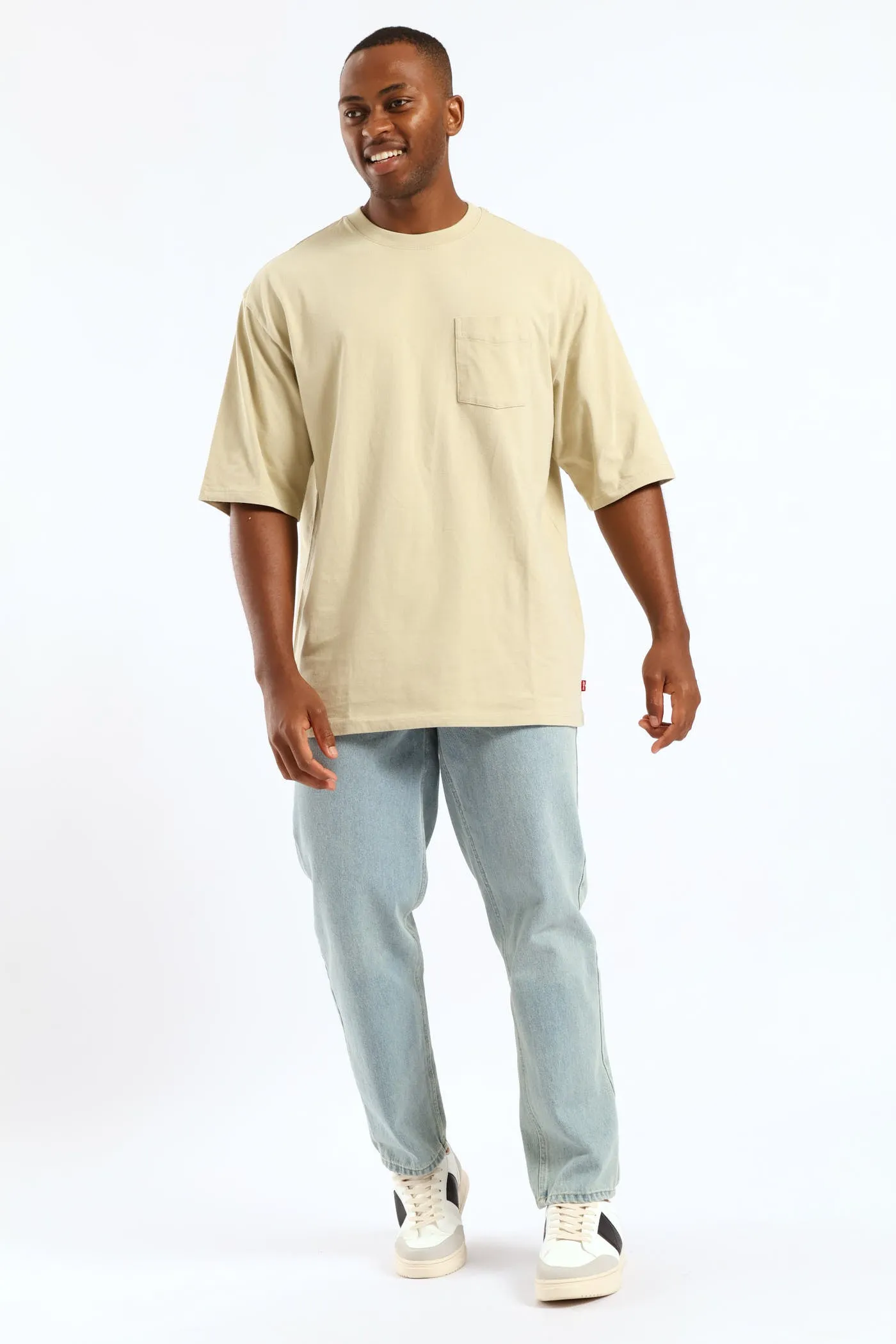 Half Sleeve Pocket Tee - Stone sold by Edgars