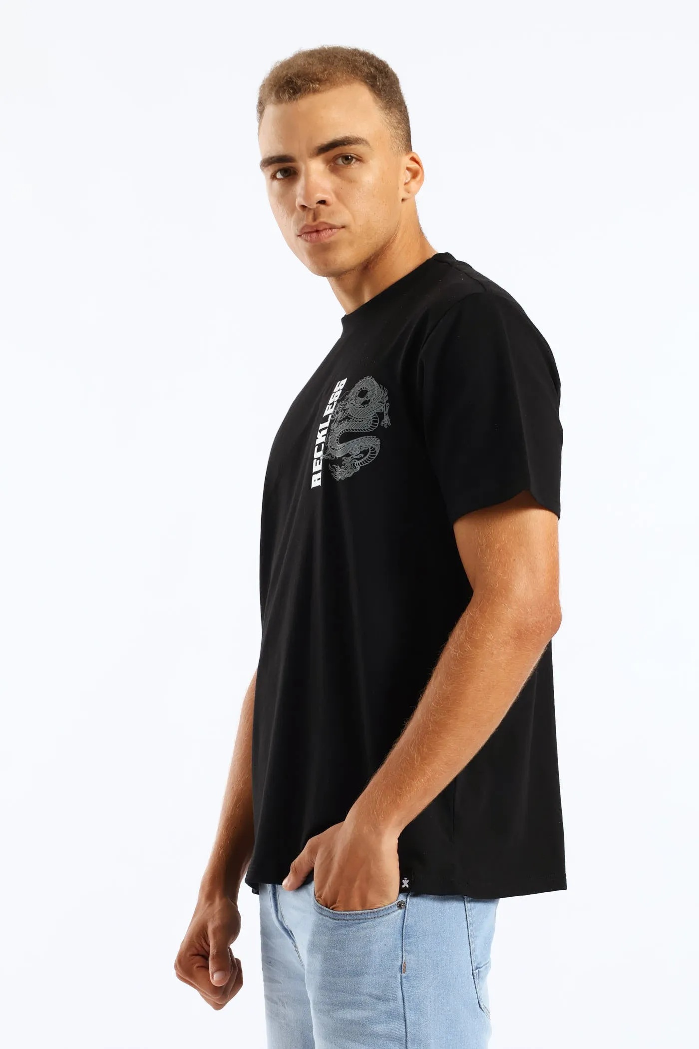 Dragon Front & Back Print Tee - Black sold by Edgars product image thumbnail 4