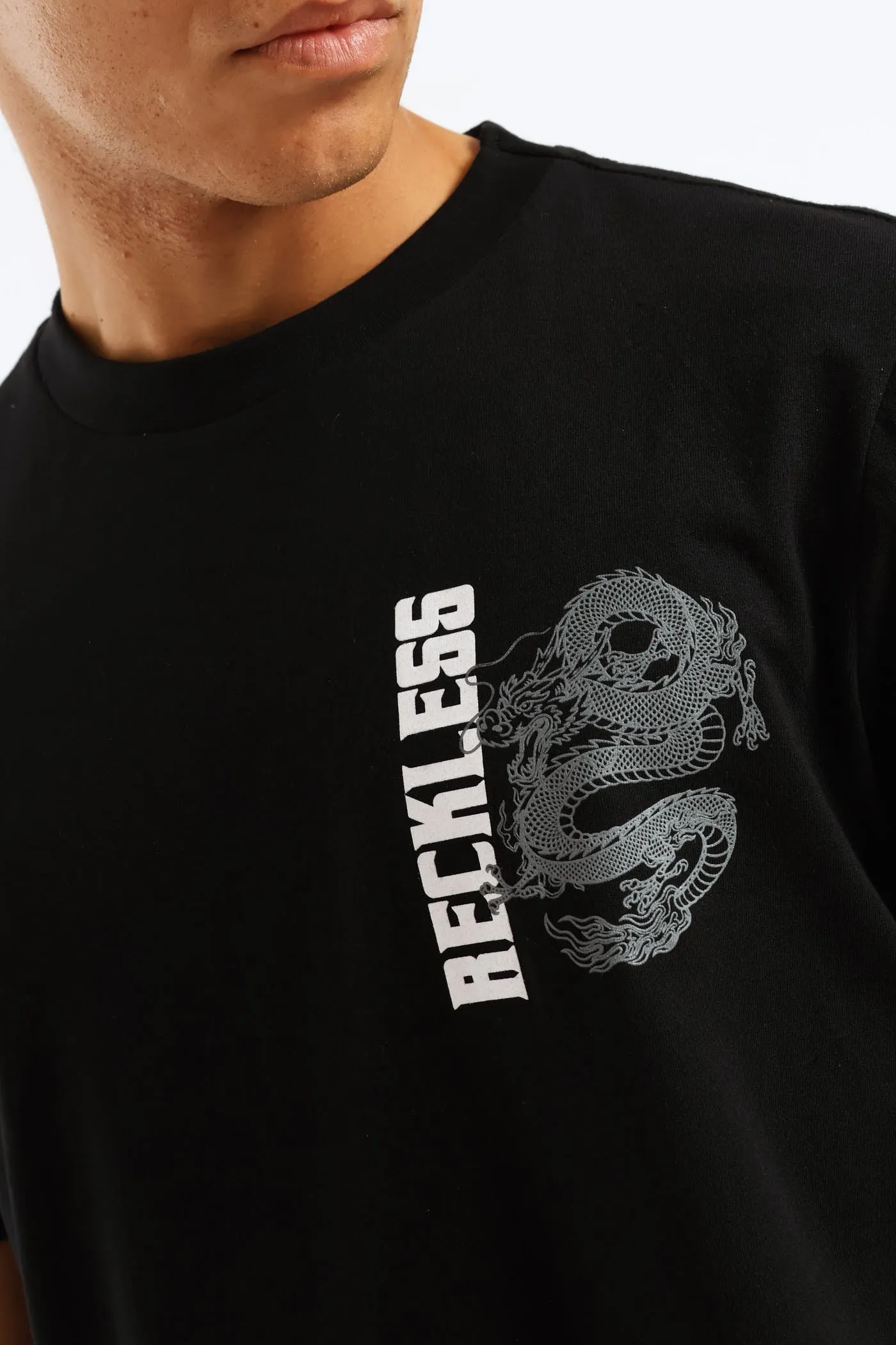 Dragon Front & Back Print Tee - Black sold by Edgars product image thumbnail 5