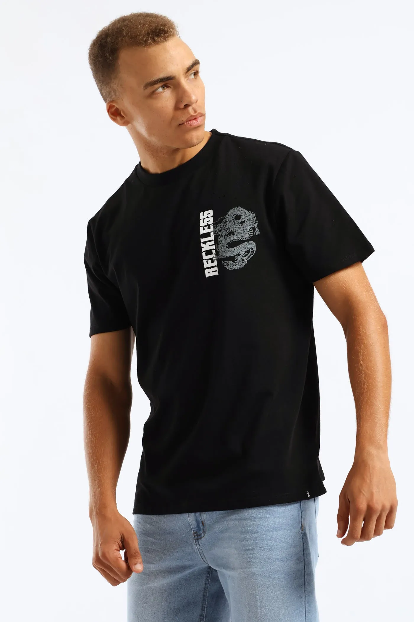 Dragon Front & Back Print Tee - Black sold by Edgars product image thumbnail 2