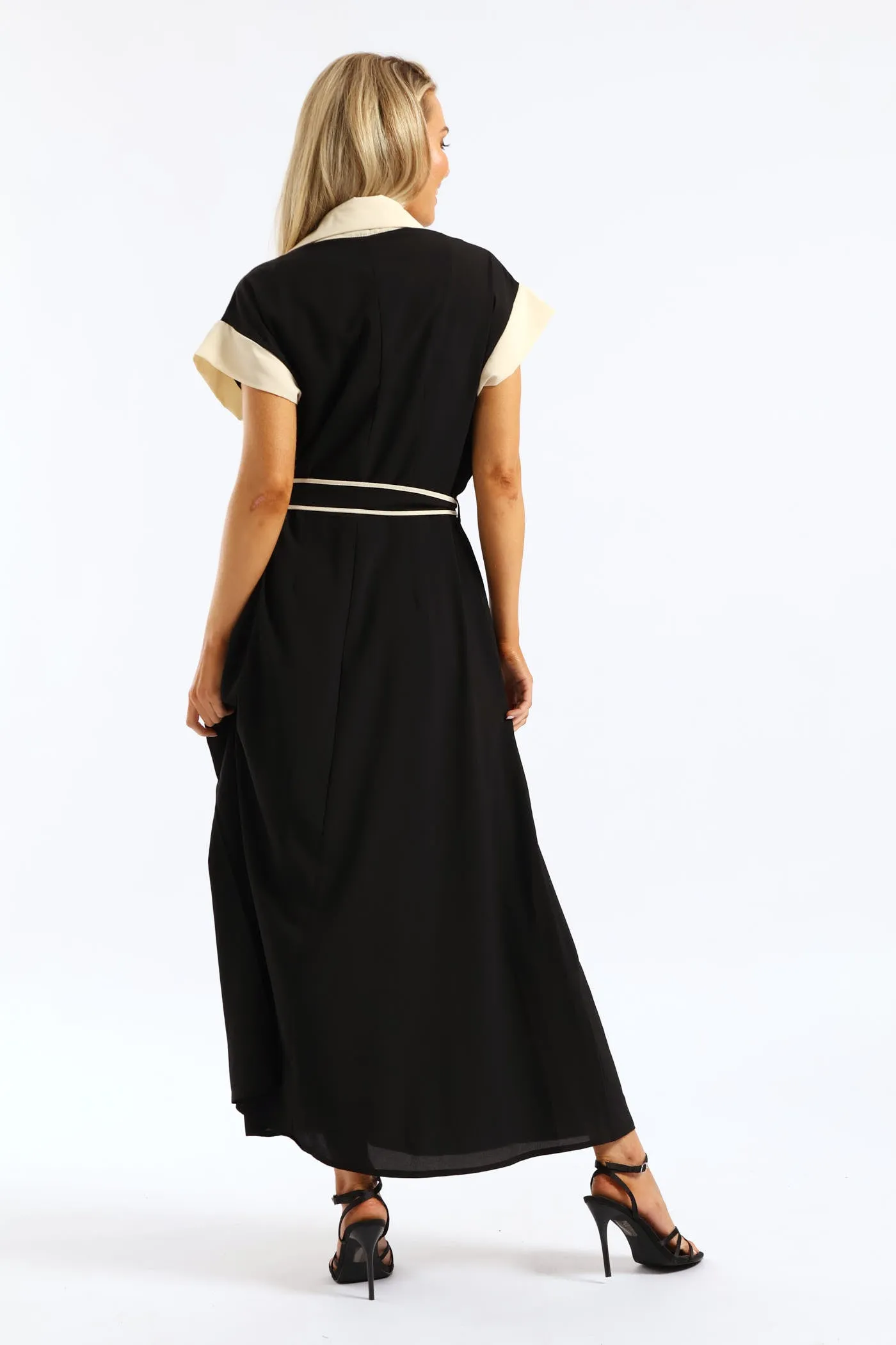 Contrast Shirt Maxi Dress - Black/Cream sold by Edgars product image thumbnail 4