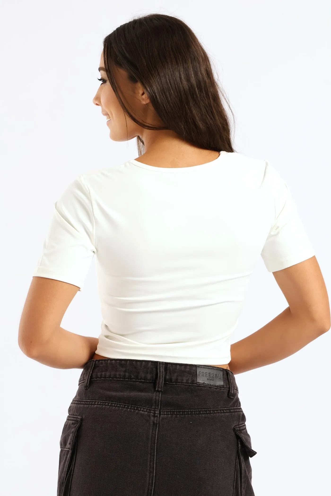 Skin Tight Square Neck Tee - White sold by Edgars product image thumbnail 2