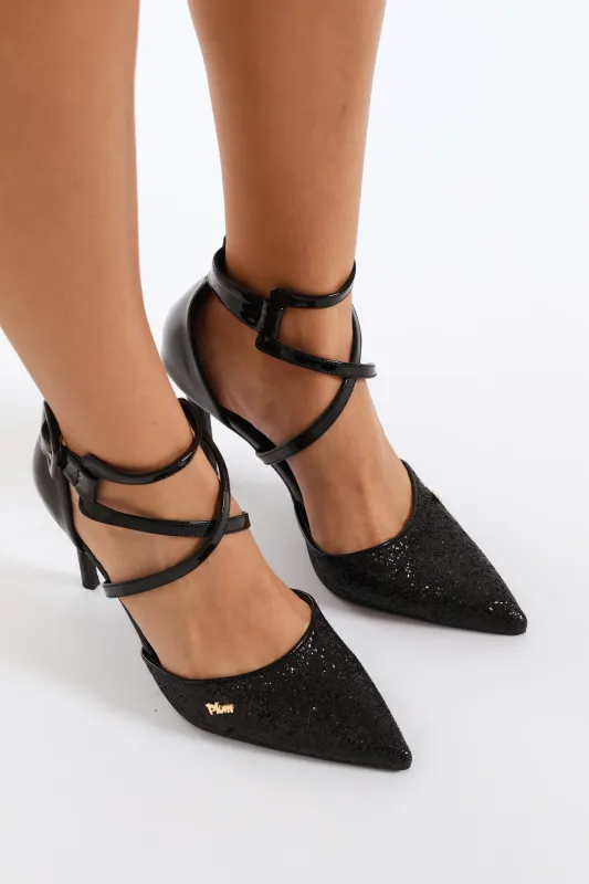 Gold Dust Nude Heel - Black sold by Edgars