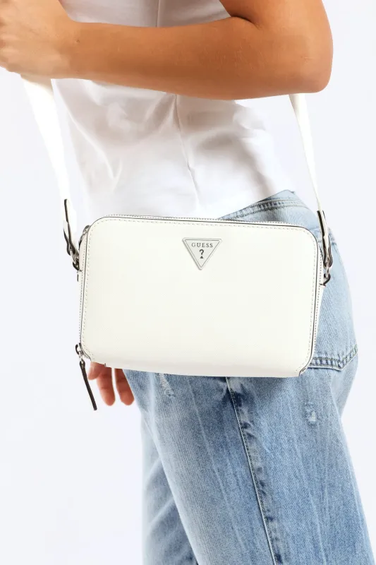 Viviette Mini Double Zip Crossbody Bag - White sold by Edgars