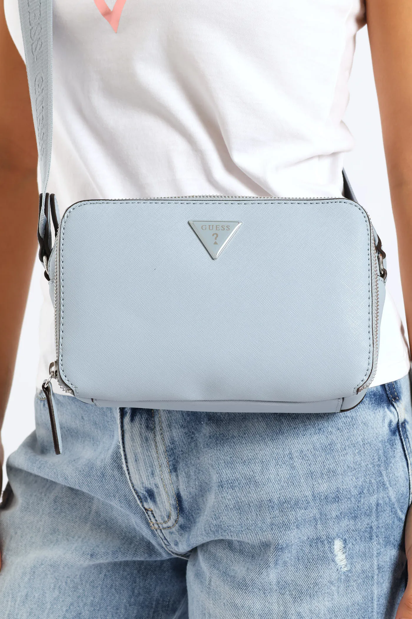 Viviette Mini Double Zip Crossbody Bag - Blue sold by Edgars product image thumbnail 3