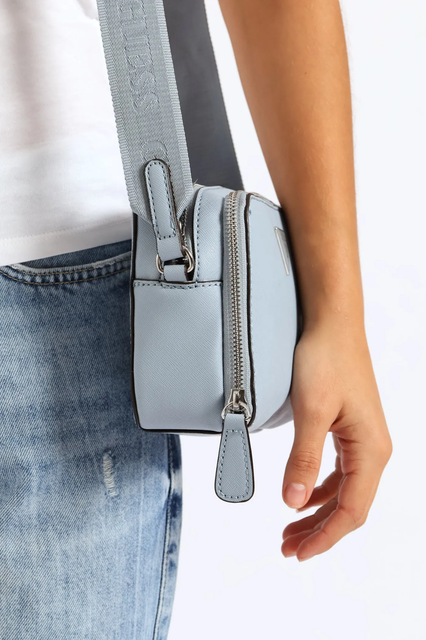 Viviette Mini Double Zip Crossbody Bag - Blue sold by Edgars product image thumbnail 4