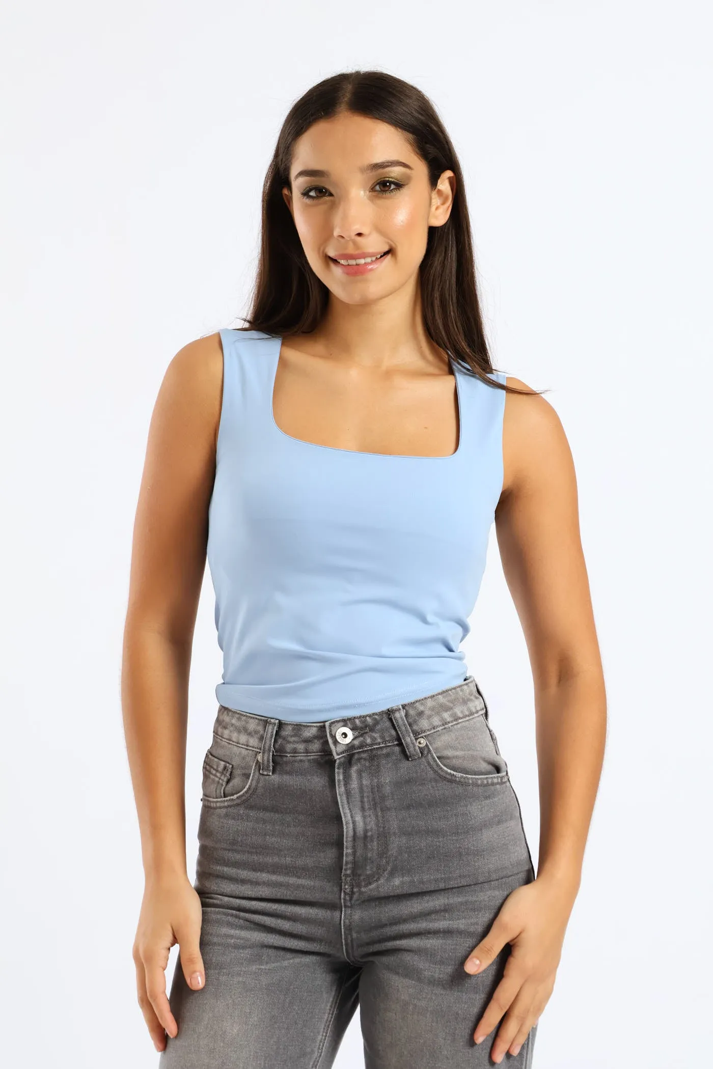 Skin Tight Square Neck Tank - Light Blue sold by Edgars product image thumbnail 2