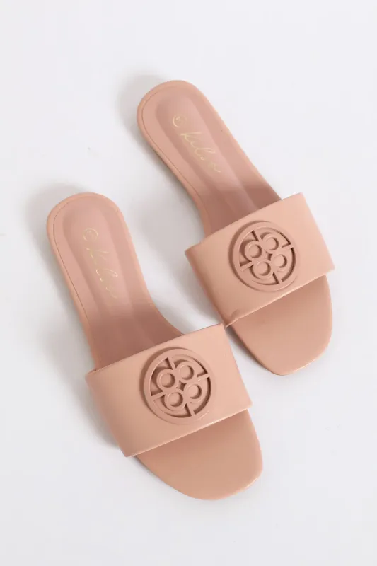 Single Band With Trim Mule Sandal - Dusty Pink sold by Edgars