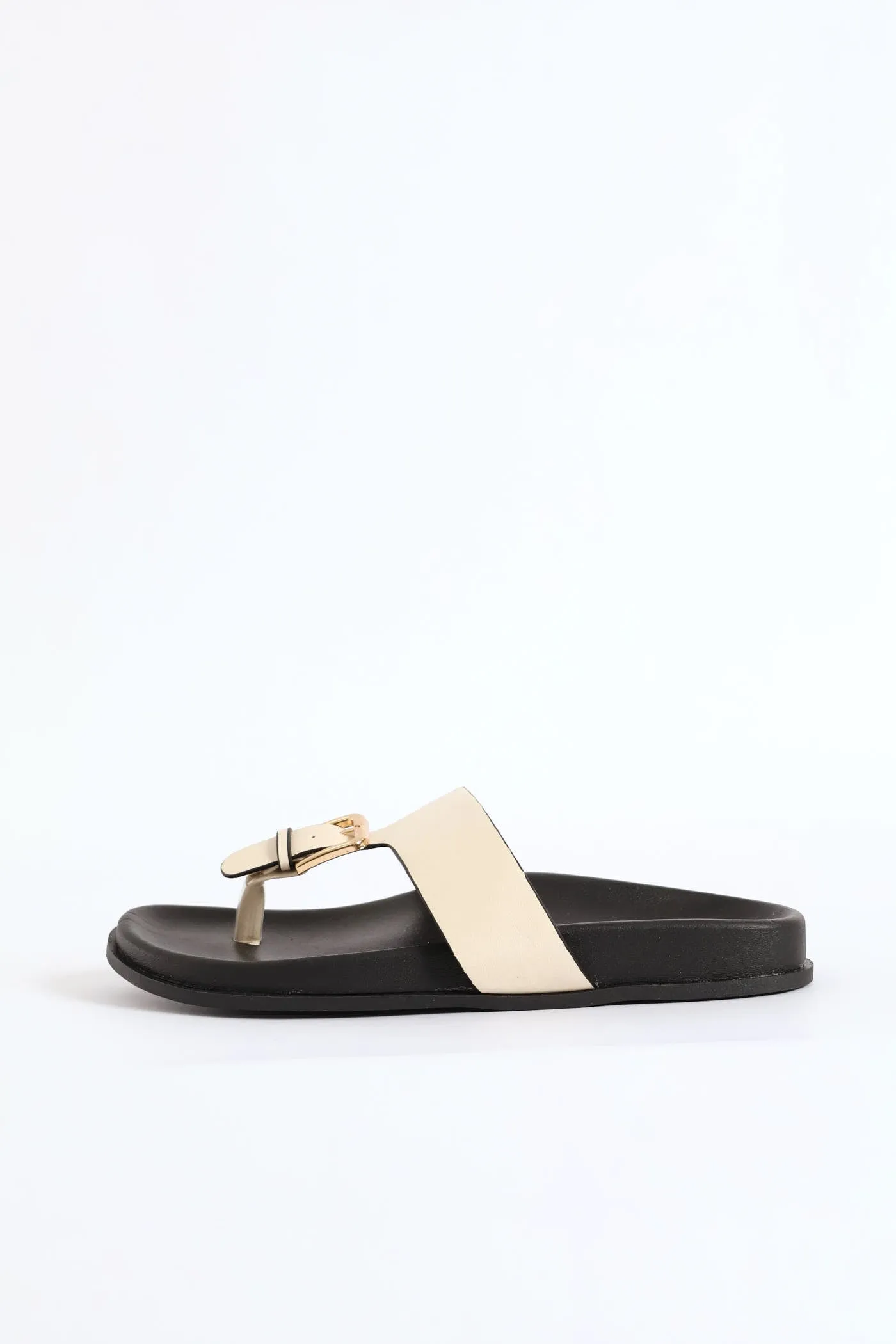 Buckle Detail Thong Sandal On Moulded Outsole - Off White sold by Edgars product image thumbnail 4