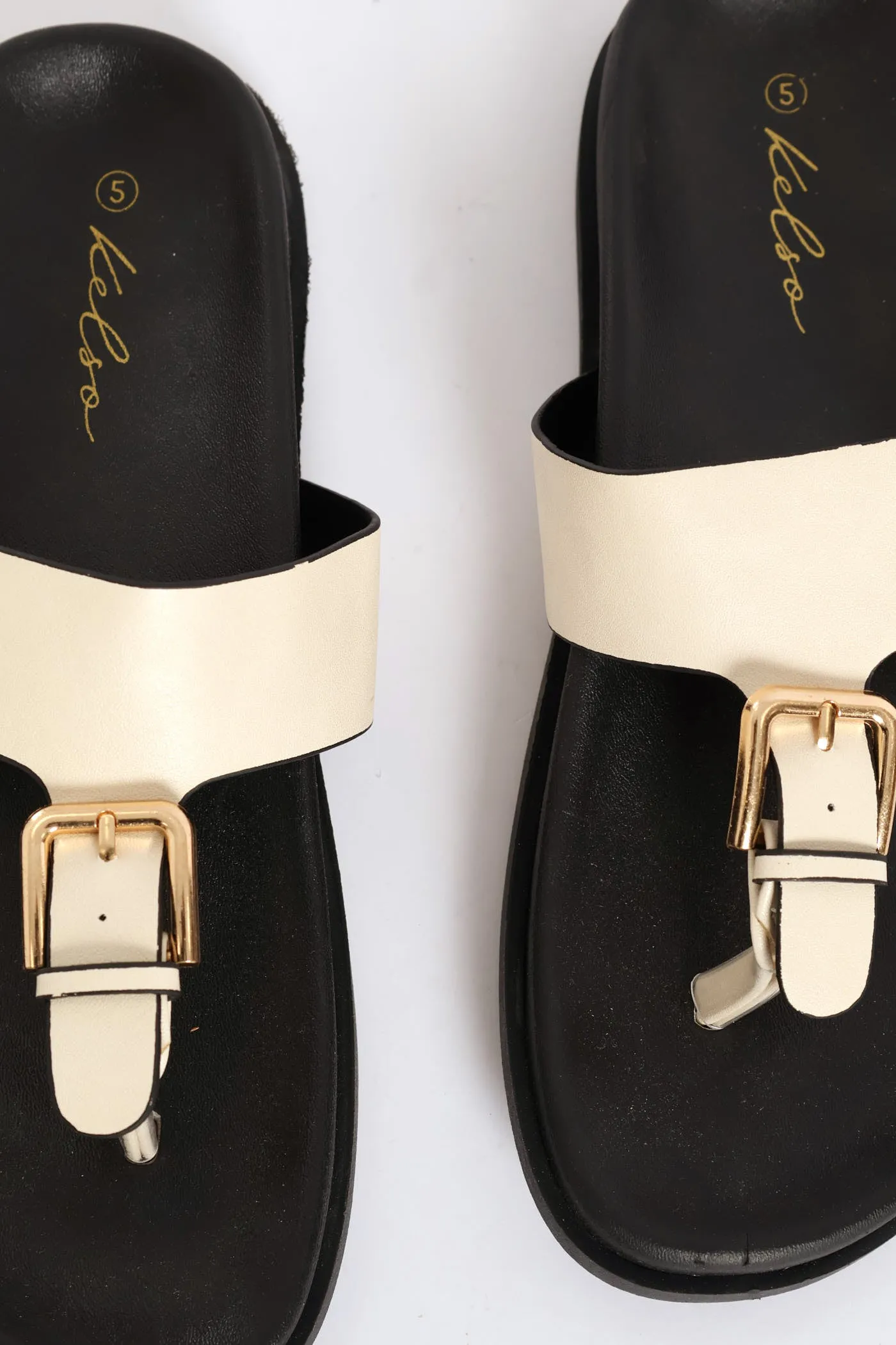 Buckle Detail Thong Sandal On Moulded Outsole - Off White sold by Edgars product image thumbnail 2