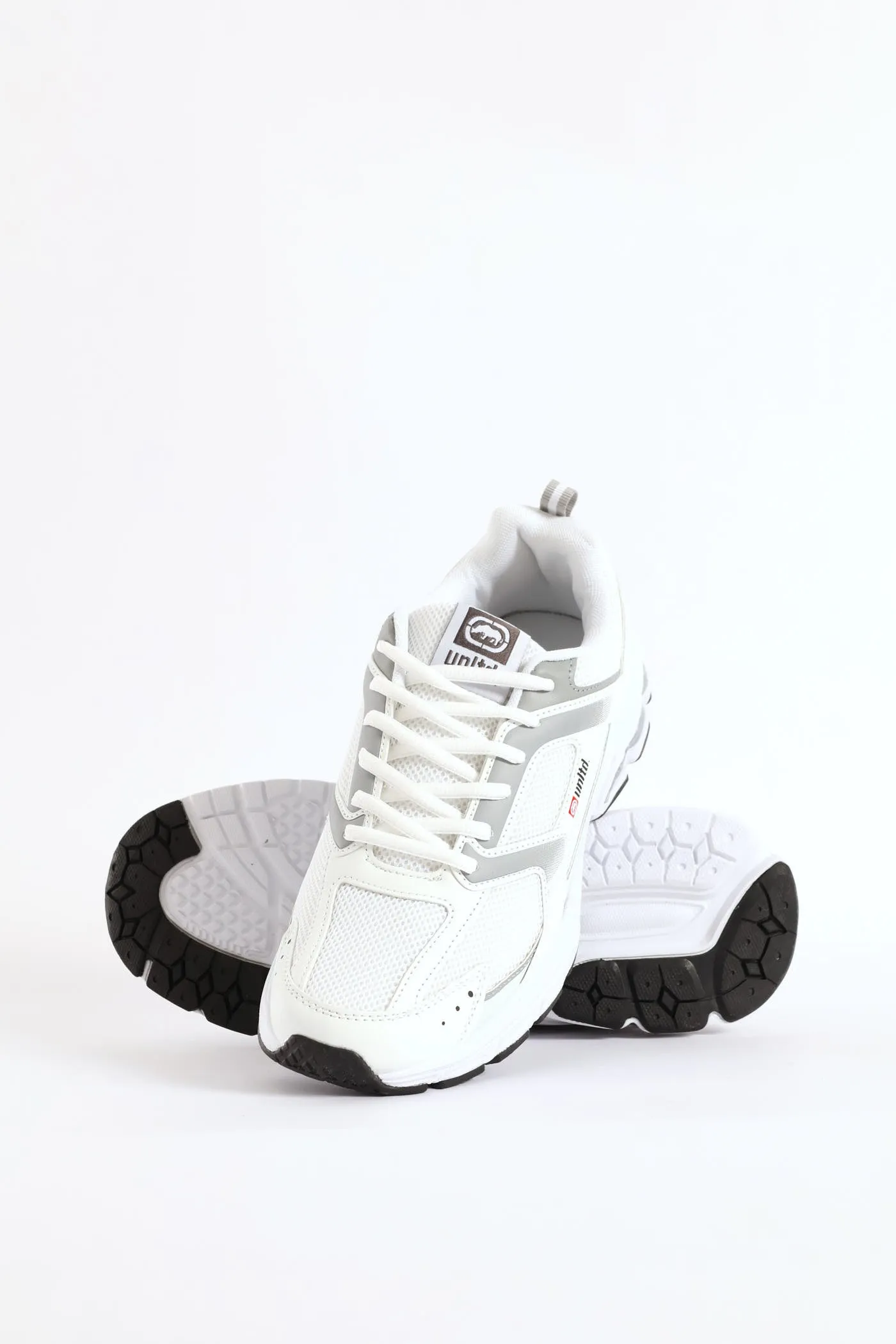 Panelled Lace Up Trainer - White sold by Edgars product image thumbnail 3