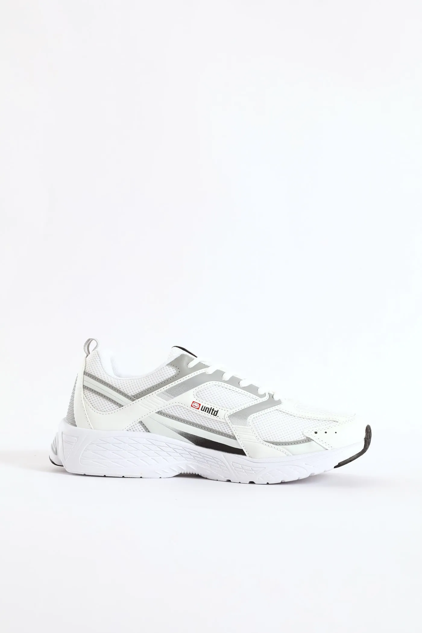 Panelled Lace Up Trainer - White sold by Edgars product image thumbnail 4