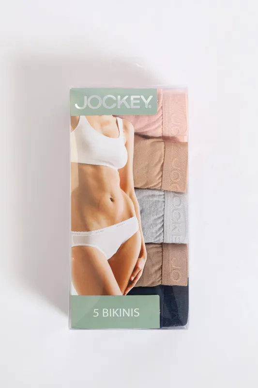 5 Pack Cotton Bikini Panties - Multi sold by Edgars