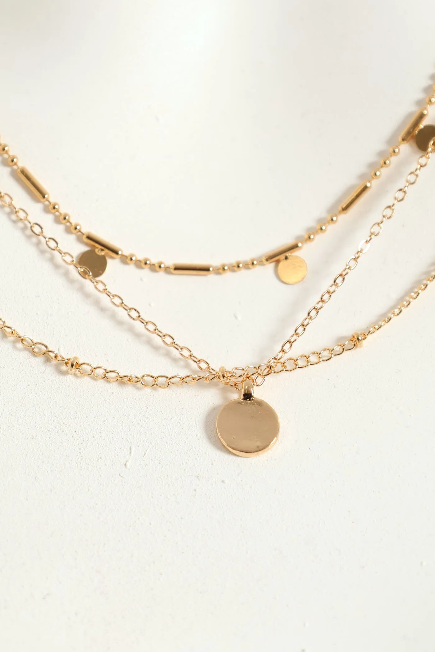 3 Layer Small Disc Necklace - Gold sold by Edgars product image thumbnail 2