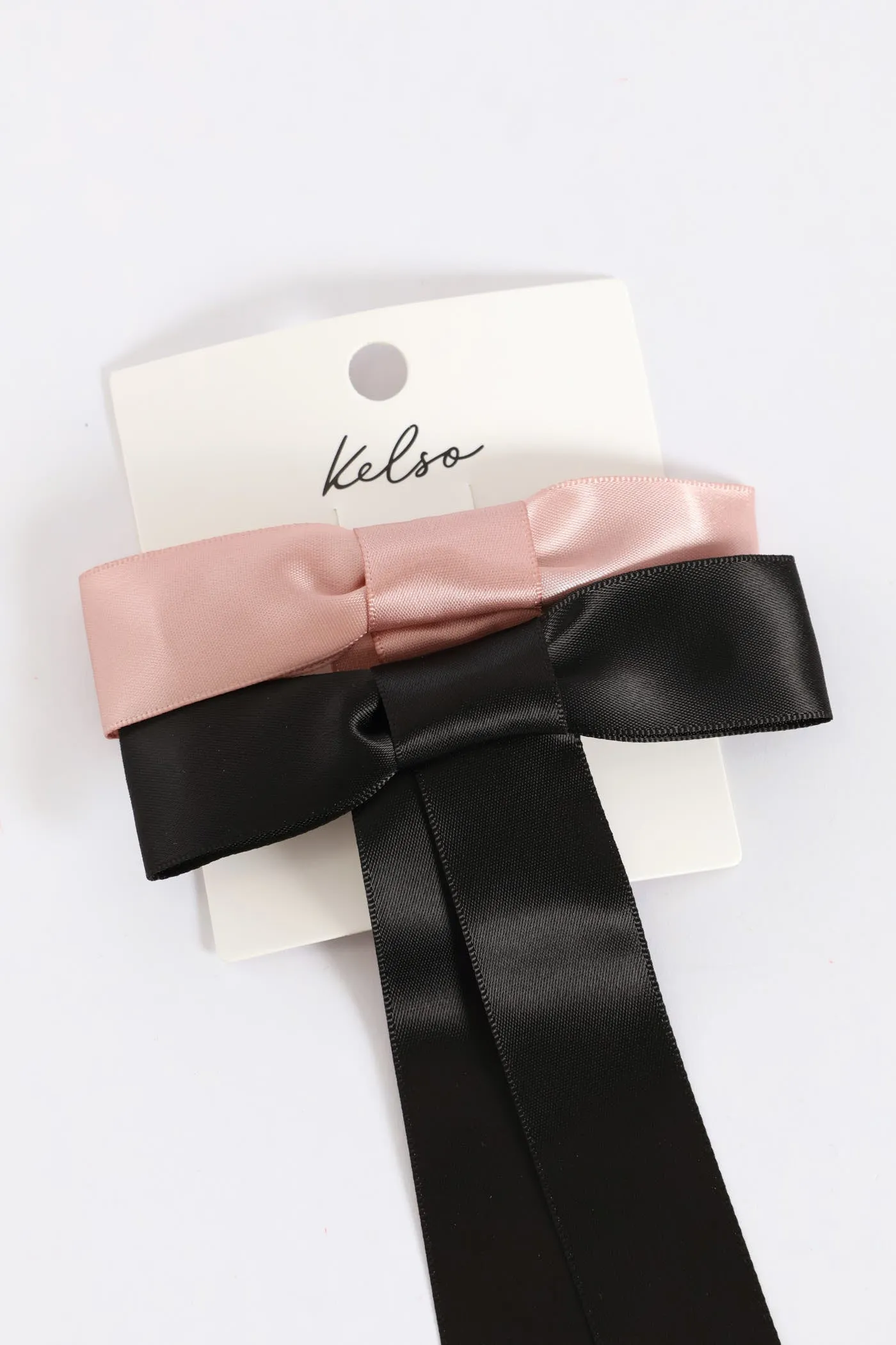 2 Pack Satin Bow - Blush/Black sold by Edgars product image thumbnail 3