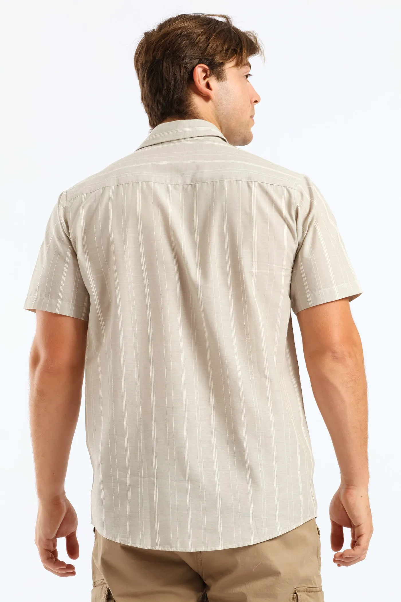 Stripe Surf Interest Regular Shirt - Stone sold by Edgars product image thumbnail 4