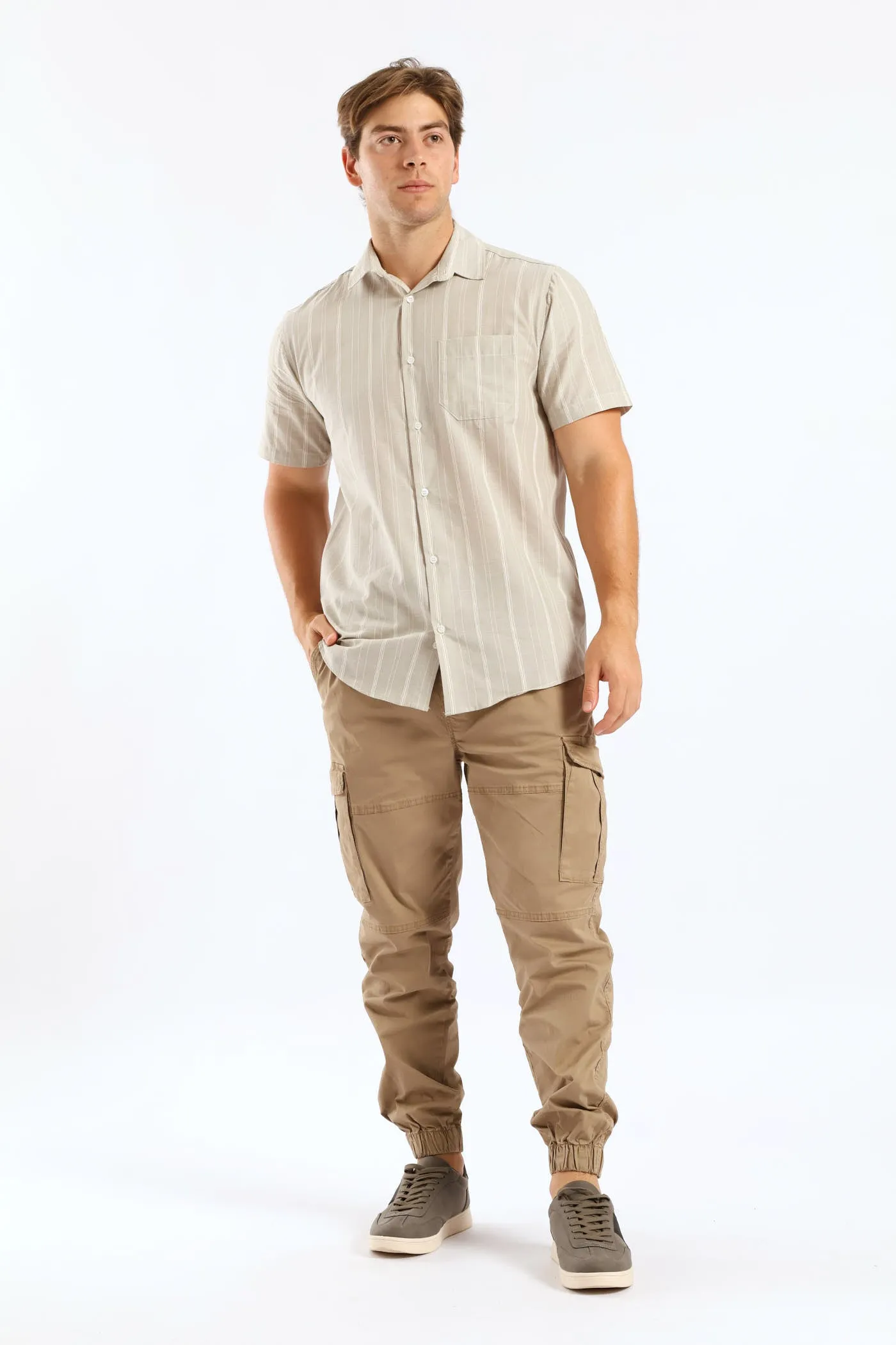 Stripe Surf Interest Regular Shirt - Stone sold by Edgars product image thumbnail 3