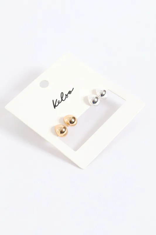 2 Pack Chunky Bubble Earrings - Multi sold by Edgars