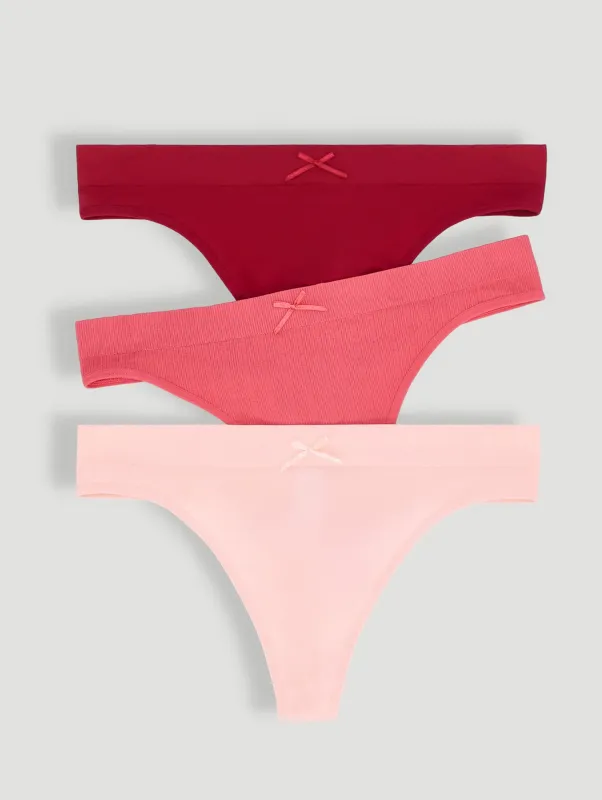 3 Pack Seamless Thong - Multi sold by Edgars