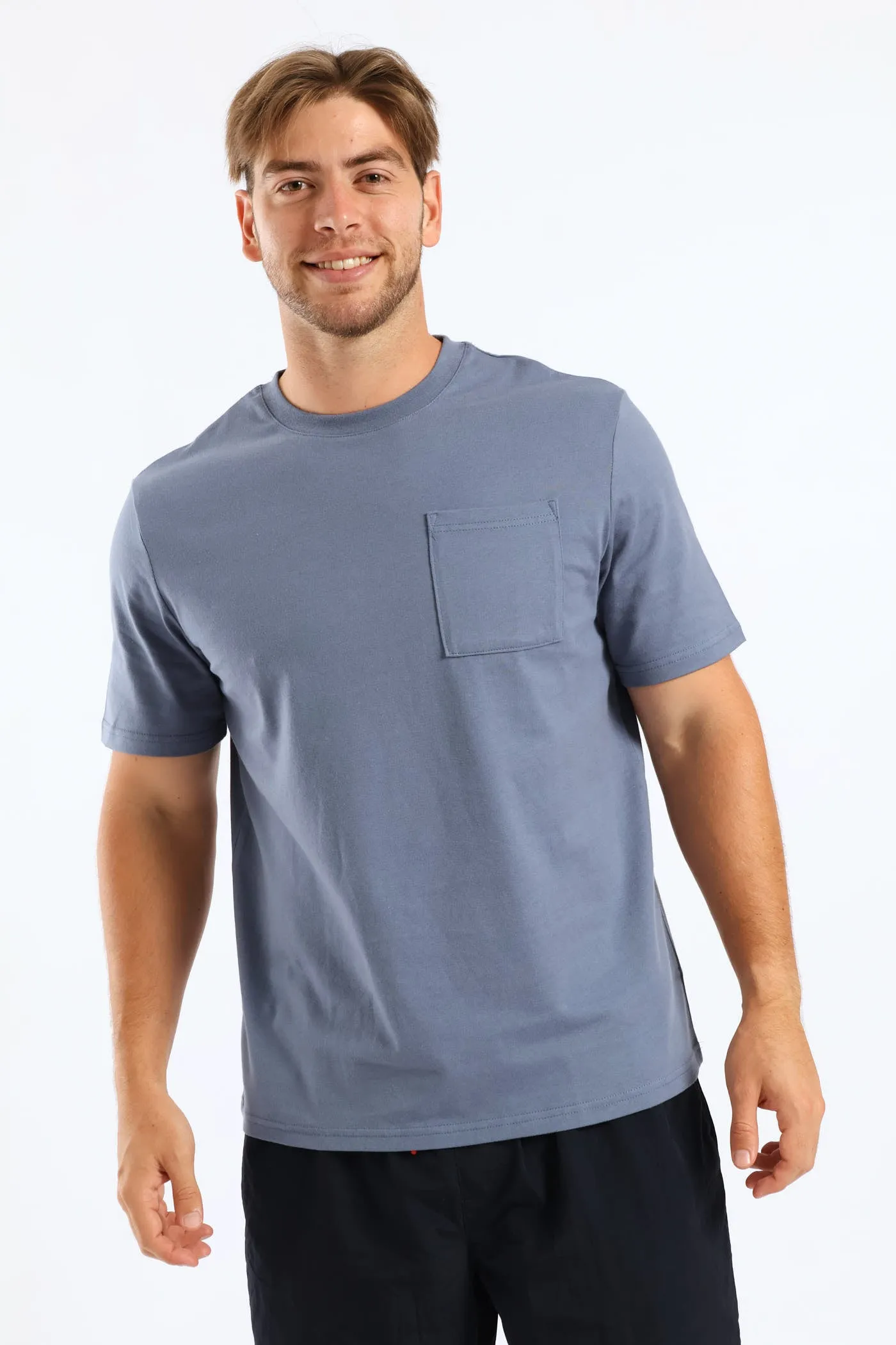 Heavy Weight Pocket Tee - Airforce sold by Edgars product image thumbnail 3