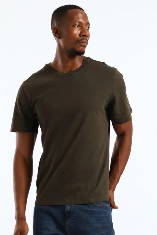 Plain Crew Tee - Fatigue sold by Edgars