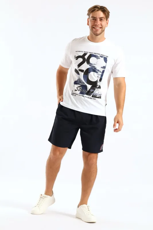 Crown Applique Swim Short - Navy sold by Edgars