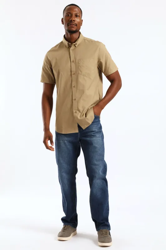 Oxford Shirt - Taupe sold by Edgars