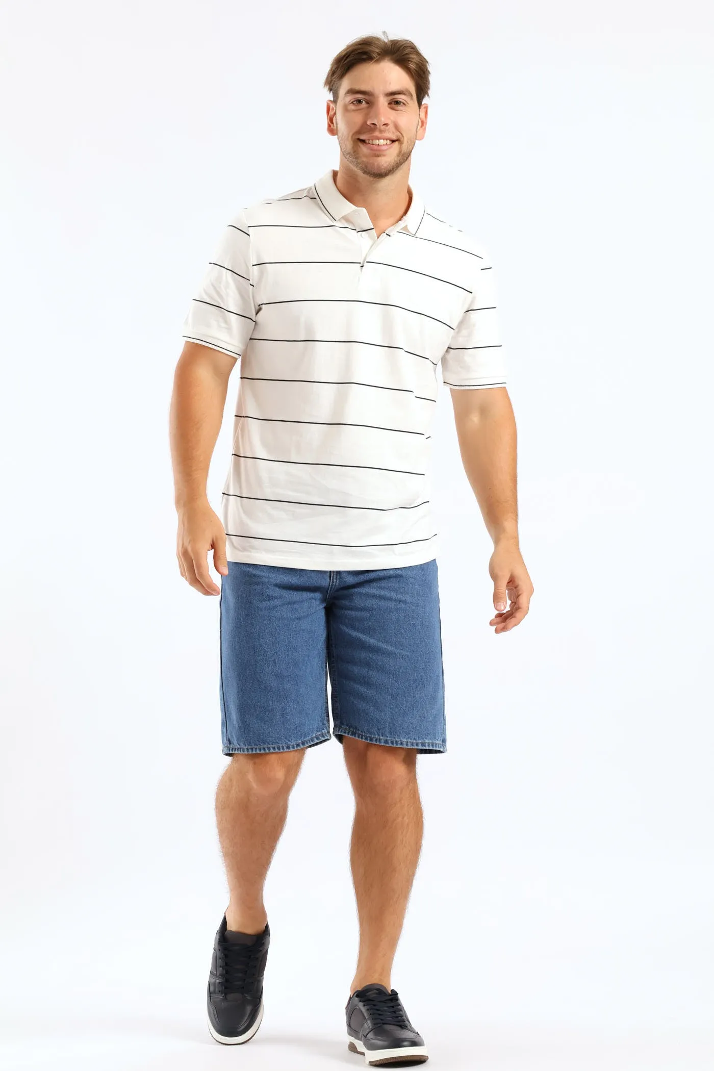 Thin Stripe Golfer - White/Navy sold by Edgars product image thumbnail 5