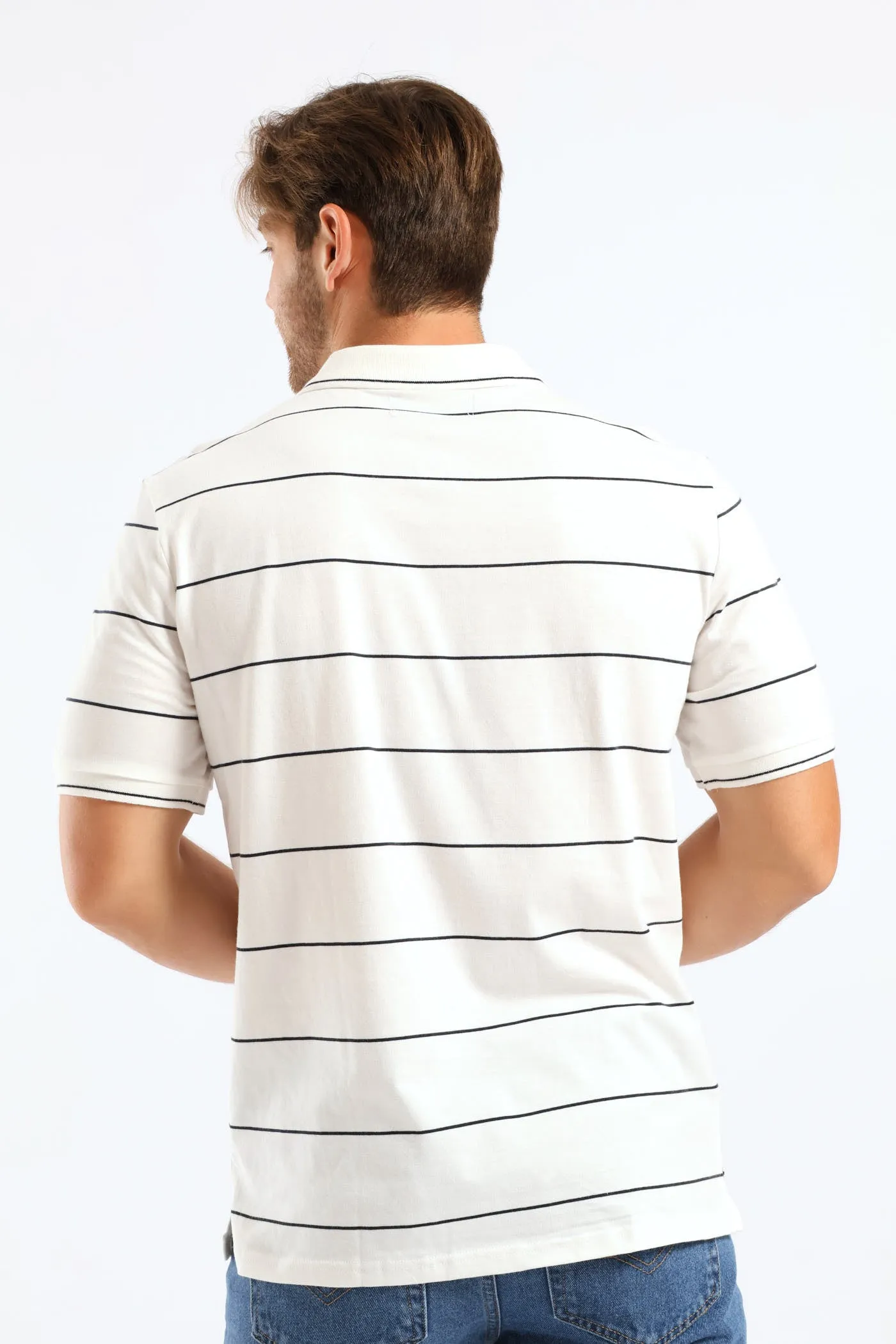 Thin Stripe Golfer - White/Navy sold by Edgars product image thumbnail 4